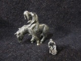2 Small Pewter Figurines