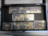 Lot of 9 Cases of Foreign Coins (Belgium, Italy,