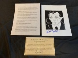 ROBERT MITCHUM Autograph Marshall Kaplan Print COA