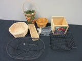 Lot of Small Baskets and Crate
