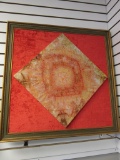 Framed Tie-Dye Diamond  Art