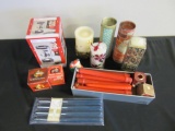 Lot of Christmas Motif Candles
