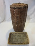 Lot of 2 Wicker Storage Baskets