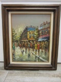 Framed Bel City Life Painting