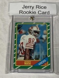 JERRY RICE 49ers 1986 Topps Football ROOKIE Card