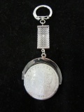 1889 U.S. Silver Dollar on Metal Keychain