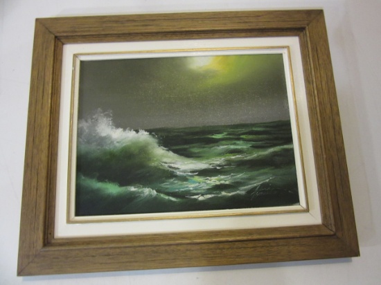 Framed Gonzalez Ocean Painting