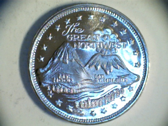 .999 1oz Silver The Great Northwest Coin