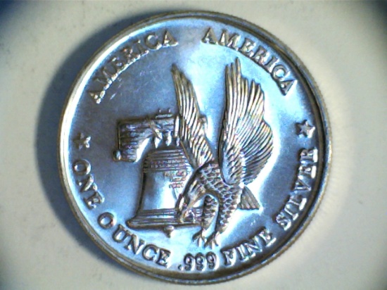 .999 1oz Silver America America Coin