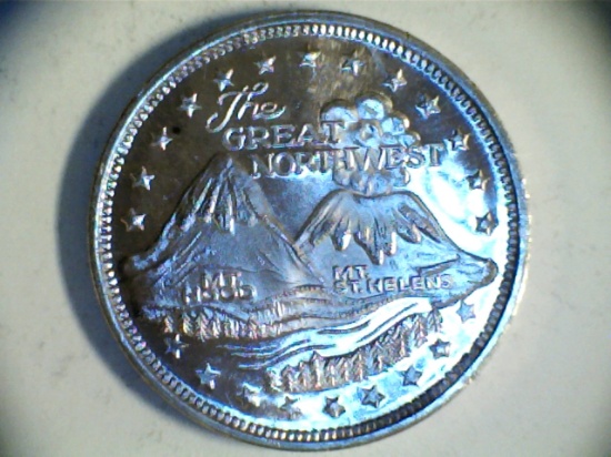 .999 1oz Silver The Great Northwest Coin