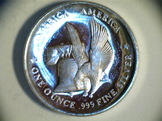 .999 1oz Silver America America Coin