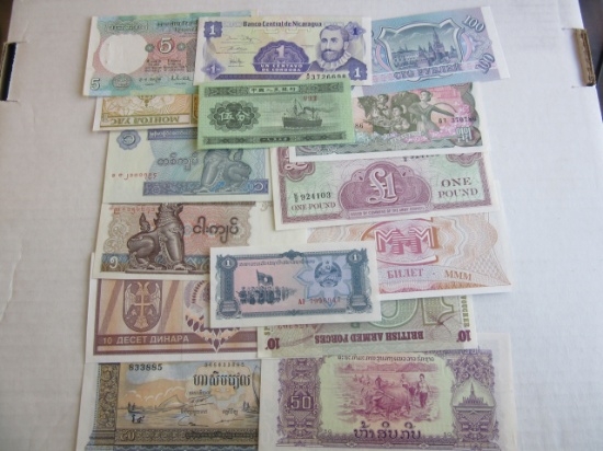 Lot of 15 Notes of Foreign Currency