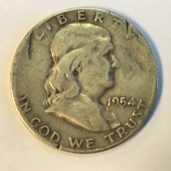 1954-D Silver Franklin Half Dollar 90%