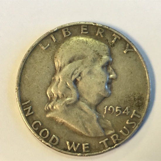 1954-D Silver Franklin Half Dollar 90%