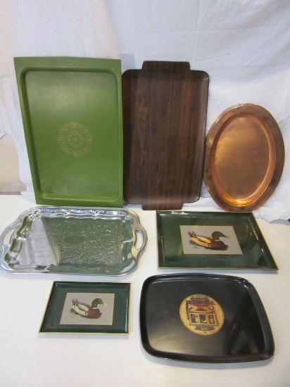 Lot of 7 Vintage and Contemporary Trays