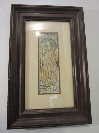 Framed & Matted Alphonse Mucha Moët & Chandon Art