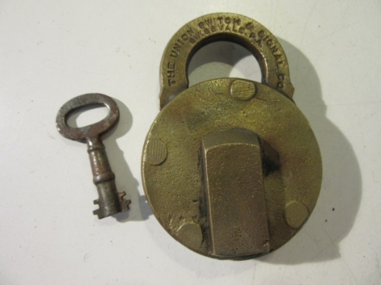 The Union Switch & Signal Co. Lock With A Key