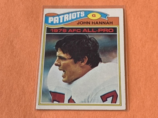 JOHN HANNAH Patriots 1977 Topps Football Card- Che