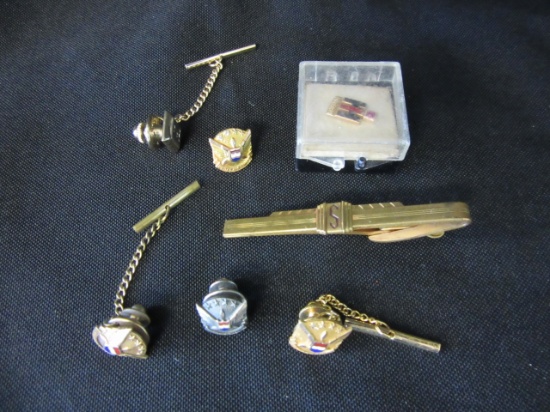 Lot of Vintage Tie Pins and Clasp