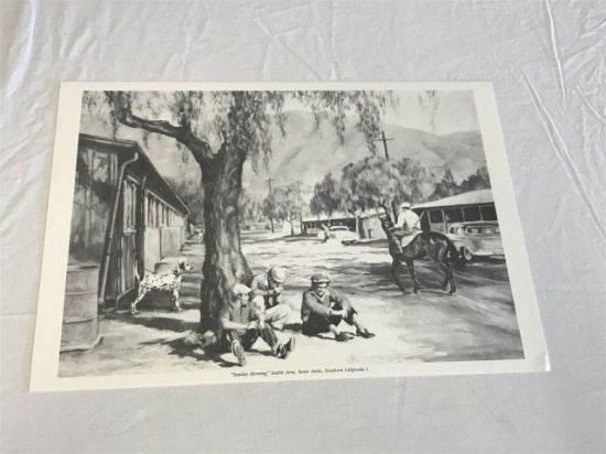 ANDREW SAAR Sunday Morning Stable Area Print