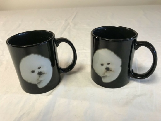 Lot of 2 BICHON FRISE Coffee Mugs