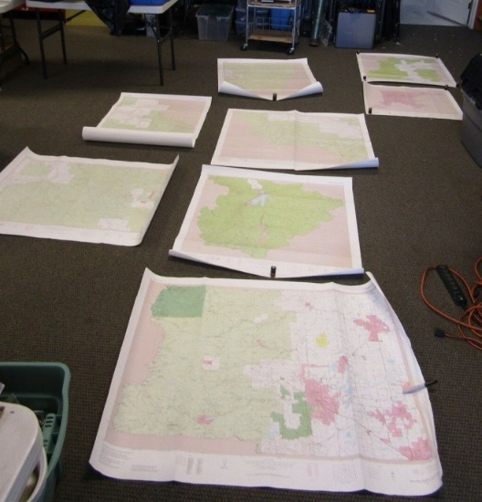 Lot of 11 Large Maps of Various Colorado County