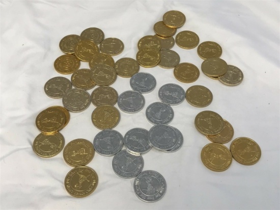 Lot of 46 Nevada Club Casino Del Webbs Slot Tokens