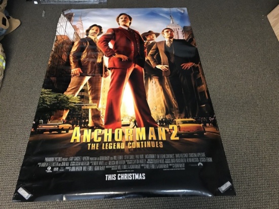 ANCHORMAN 2 4ft x 6ft Banner - Bus Shelter Poster