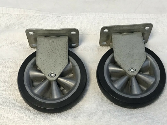 Lot of 2 Large Caster Wheels 4" Wheels
