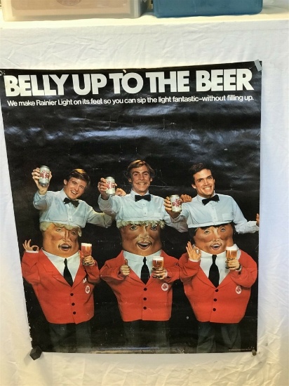 Vintage Rainier Brewing Light Beer Poster