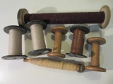 Lot of Vintage Spools, Some With Thread
