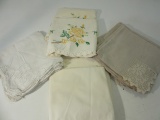 Lot of Vintage Linens, Incl.Pillow Cases & Napkins