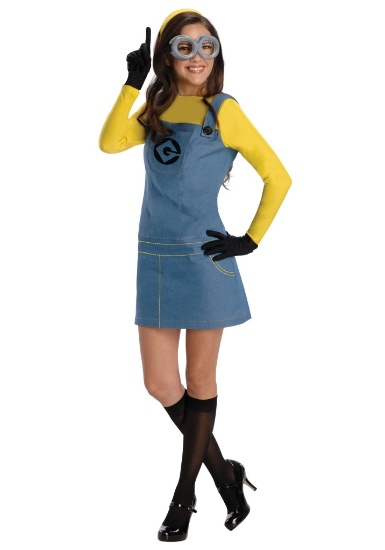 Despicable FEMALE MINION Costume Size Small NEW