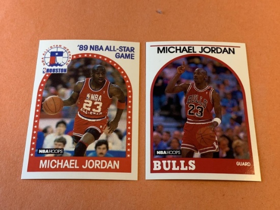 (2) MICHAEL JORDAN 1989-90 Hoops Basketball Cards