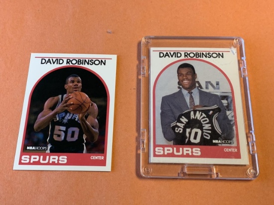 (2) DAVID ROBINSON 1989-90 Hoops ROOKIE Cards