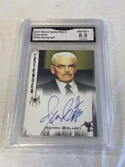 JACK BETTS Autograph 2007 Spider-man Graded 8.5