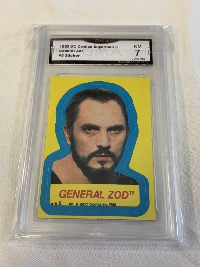 1980 Superman II GENERAL ZOD Sticker Graded 7