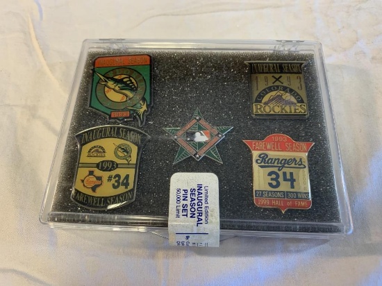 Set of 5 Inaugural Season Baseball Pins NEW