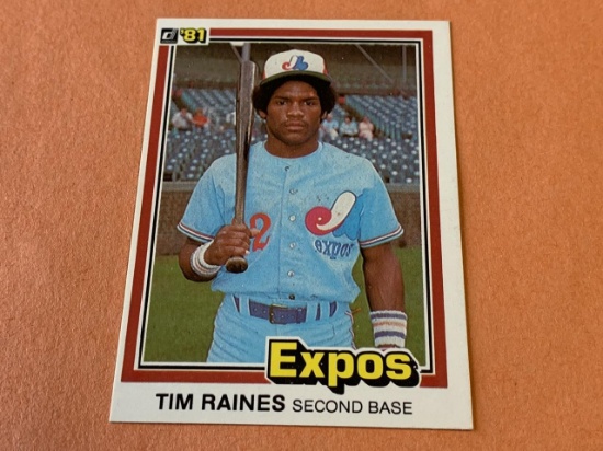 TIM RAINES Expos 1981 Donruss Baseball Card