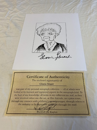 GLORIA STUART Autograph Marshall Kaplan Print COA