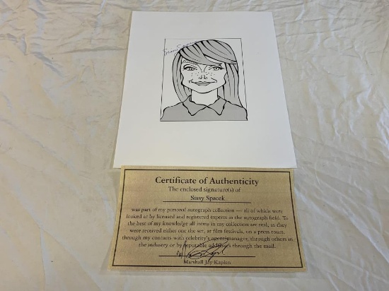 SISSY SPACEK Autograph Marshall Kaplan Print COA