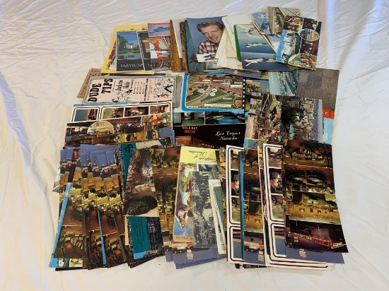 Large Collection of Vintage Postcards with  Vegas