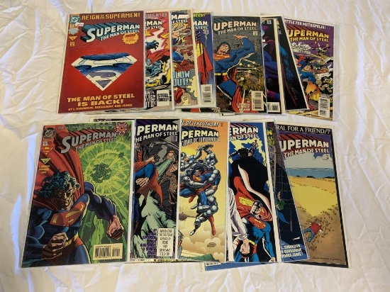 Lot of 16 SUPERMAN Man Of Steel DC Comic Books