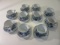 Set Of 10 Blue Danube Teacups & Saucers