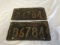 Set of Vintage Pennsylvania 1939 License Plates