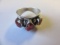 .925 Silver 6.5g Size 8 Ring w/ 3 Red Jaspers