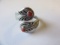 .925 Silver 6.4g Size 10 Red Jasper Ring
