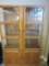 Vintage Oak 2 Shelf China Cabinet w/ Double Doors