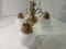 3 Light Metal Chandelier With Extra Glass Globe