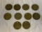 Lot of 10 Vintage BROWN & ROOT Brass Tool Tags